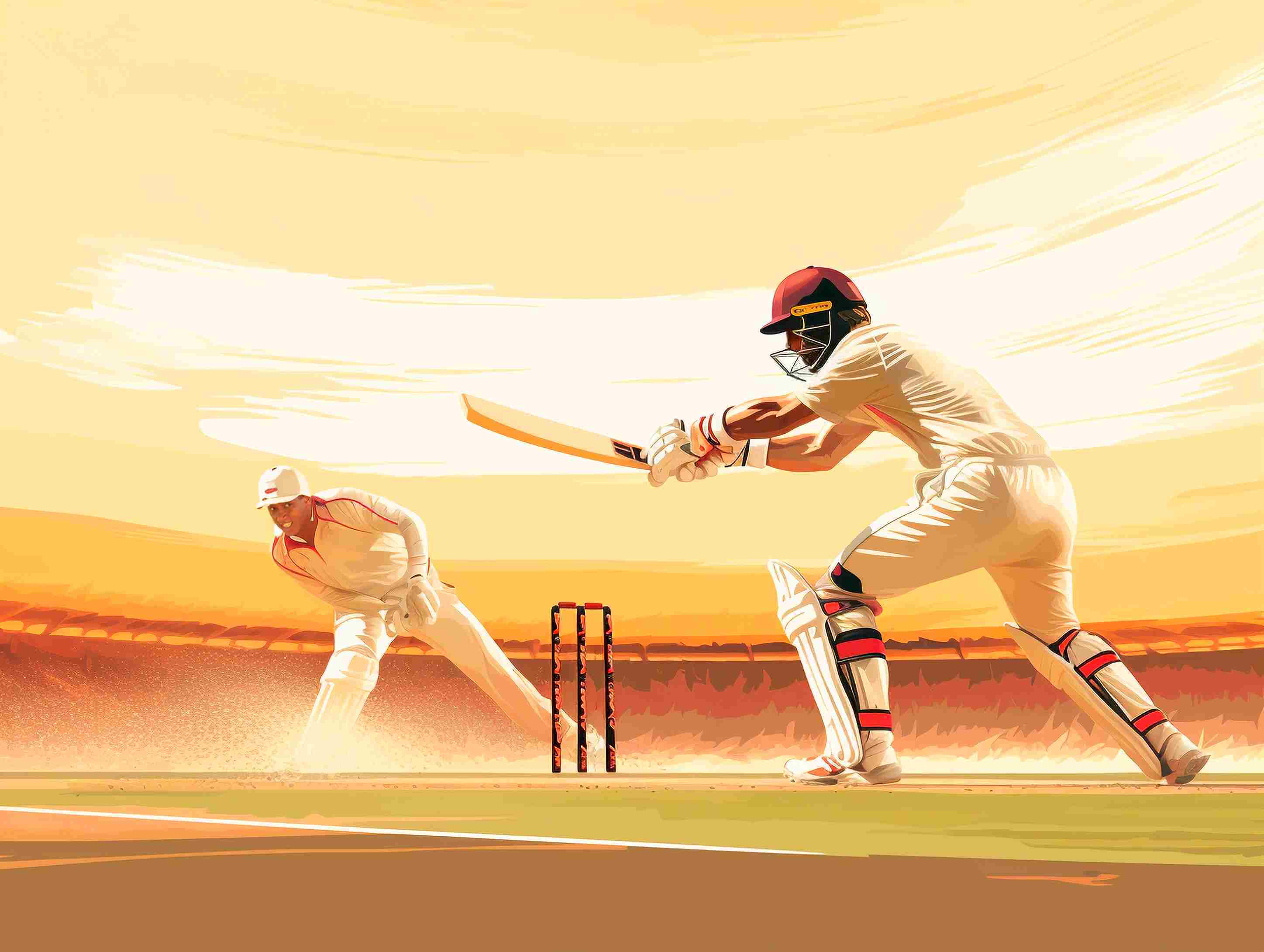 Fantasy Cricket Illustration